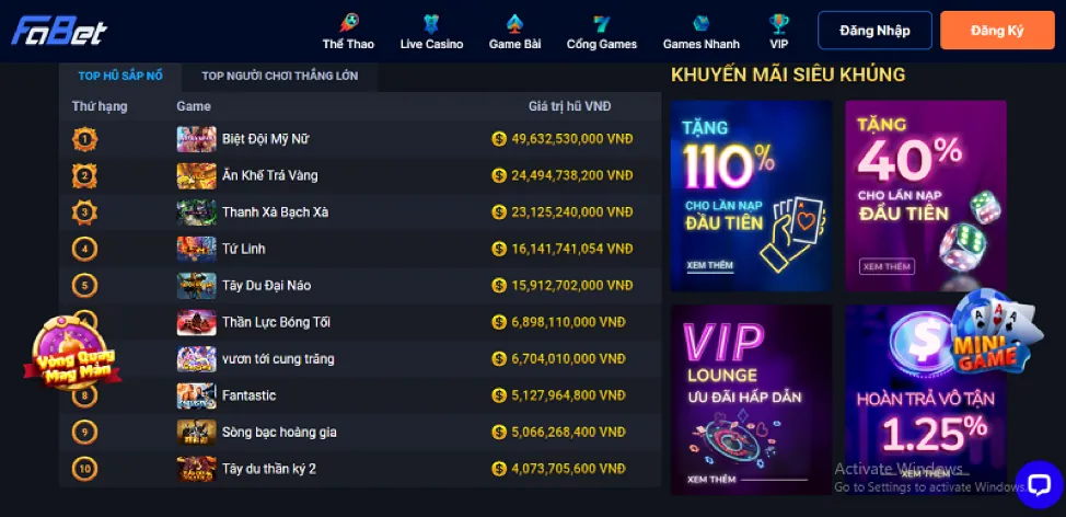 Khuyến mãi casino 33win7 nhà cái